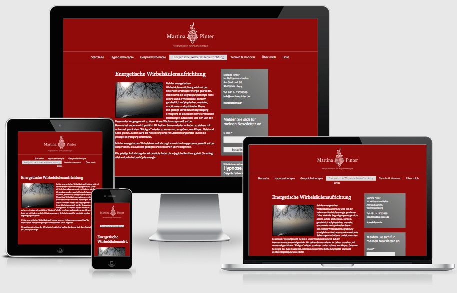 Webdesign für www.martina-pinter.de